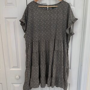 Arula “A” flutter sleeve tiered dress (FiFi dress)